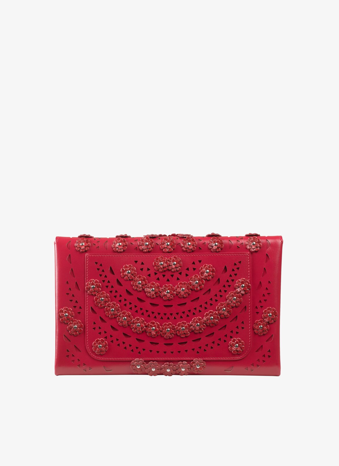 OUM CL+ELAPHE N.VIENNE FLEUR LAQUE ALAÏA  OUM CL+ELAPHE N.VIENNE FLEUR LAQUE ROSSO VERNICE